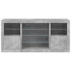 Betongraues Sideboard mit LED-Beleuchtung Anghe 142,5x37x67cm