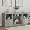 Graues Sideboard mit LED-Beleuchtung Anghe 142,5x37x67cm