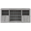 Graues Sideboard mit LED-Beleuchtung Anghe 142,5x37x67cm