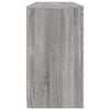 Graues Sideboard mit LED-Beleuchtung Anghe 142,5x37x67cm