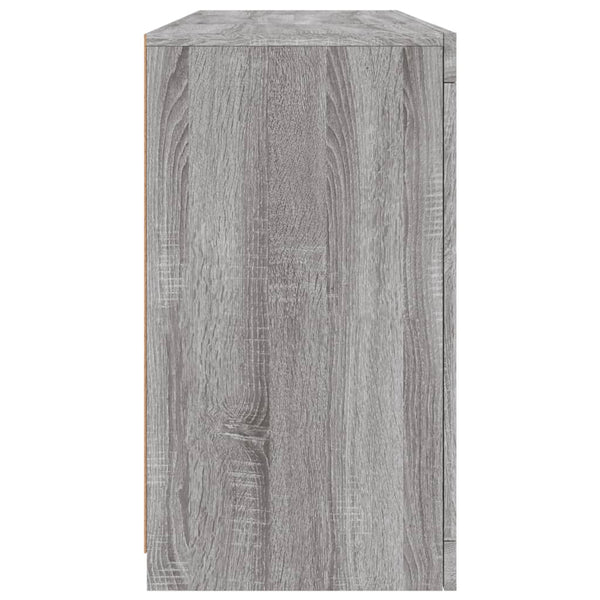Graues Sideboard mit LED-Beleuchtung Anghe 142,5x37x67cm