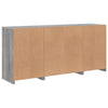 Graues Sideboard mit LED-Beleuchtung Anghe 142,5x37x67cm