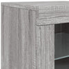 Graues Sideboard mit LED-Beleuchtung Anghe 142,5x37x67cm