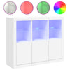 Weißes Sideboard mit LED-Beleuchtung Elila (3 Holzteile)