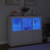 Weißes Sideboard mit LED-Beleuchtung Elila (3 Holzteile)