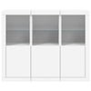 Weißes Sideboard mit LED-Beleuchtung Elila (3 Holzteile)