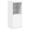 Weißes Sideboard mit LED-Beleuchtung Elila (3 Holzteile)