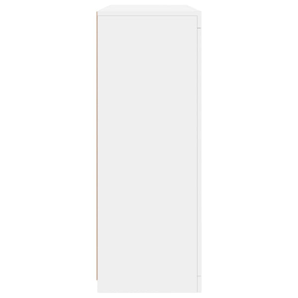 Weißes Sideboard mit LED-Beleuchtung Elila (3 Holzteile)