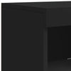 Schwarzes Sideboard aus Holzwerkstoff mit LED-Beleuchtung, 3er-Pack