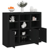 Schwarzes Sideboard aus Holzwerkstoff mit LED-Beleuchtung, 3er-Pack