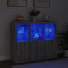 Graues Sideboard mit LED-Beleuchtung Elila 3-teilig (Sonoma Holz)