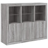 Graues Sideboard mit LED-Beleuchtung Elila 3-teilig (Sonoma Holz)