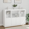 Weißes Sideboard mit LED-Beleuchtung Rodovan (3 Holzstücke)