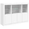 Weißes Sideboard mit LED-Beleuchtung Rodovan (3 Holzstücke)