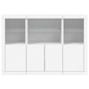 Weißes Sideboard mit LED-Beleuchtung Rodovan (3 Holzstücke)