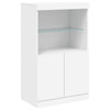 Weißes Sideboard mit LED-Beleuchtung Rodovan (3 Holzstücke)