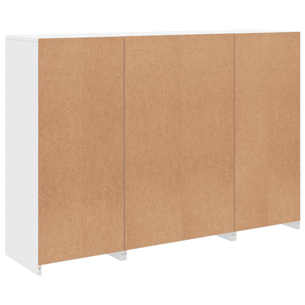 Weißes Sideboard mit LED-Beleuchtung Rodovan (3 Holzstücke)