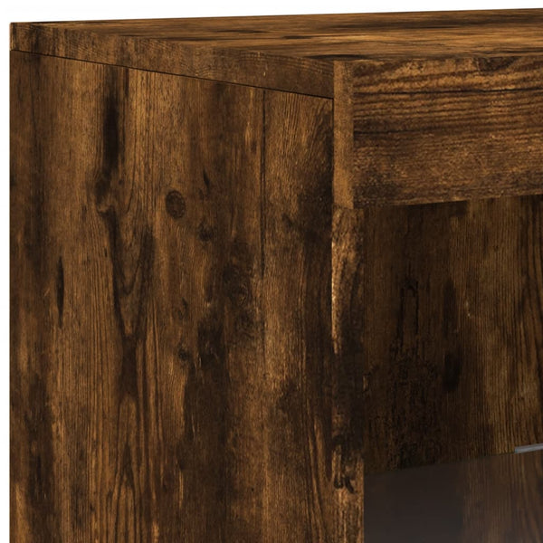 Hängeschränke mit LED-Beleuchtung Rodova (3 Stk., Eiche geräuchert)