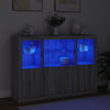Graues Sideboard mit LED-Beleuchtung Rodovan 3-teilig (Sonoma-Holz)
