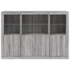 Graues Sideboard mit LED-Beleuchtung Rodovan 3-teilig (Sonoma-Holz)