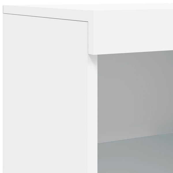 Weißes Sideboard mit LED-Beleuchtung Govorel (3-teilig, Holz)
