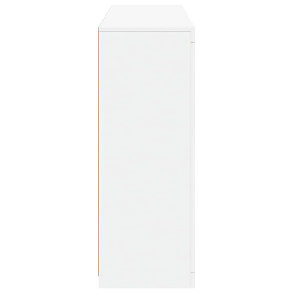 Weißes Sideboard mit LED-Beleuchtung Govorel (3-teilig, Holz)