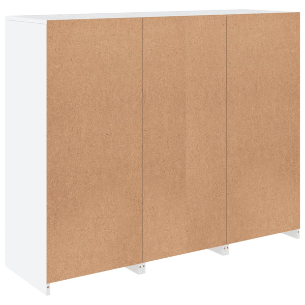 Weißes Sideboard mit LED-Beleuchtung Govorel (3-teilig, Holz)