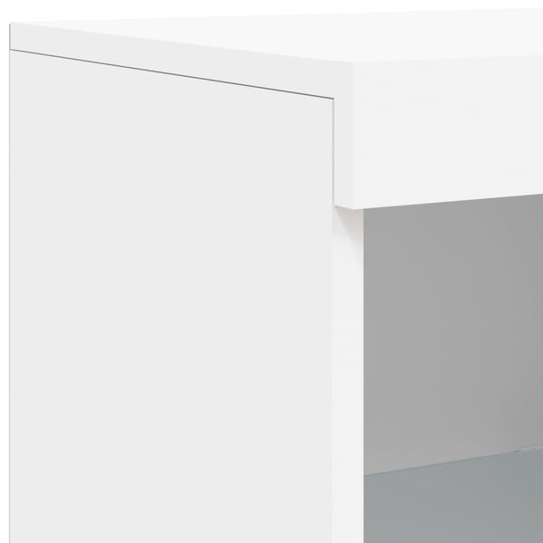 Weißes Sideboard mit LED-Beleuchtung Govorel (3-teilig, Holz)