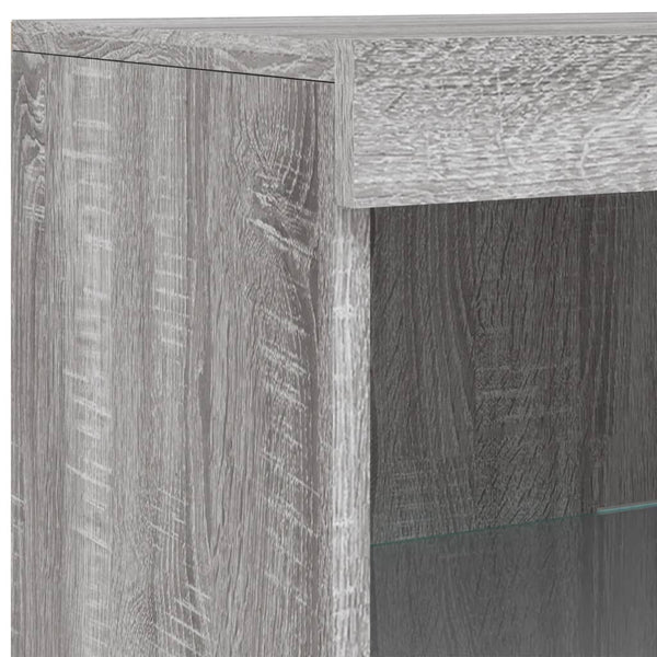 Graue Kommoden mit LED-Beleuchtung Govorel 3 St. (Sonoma Holz)