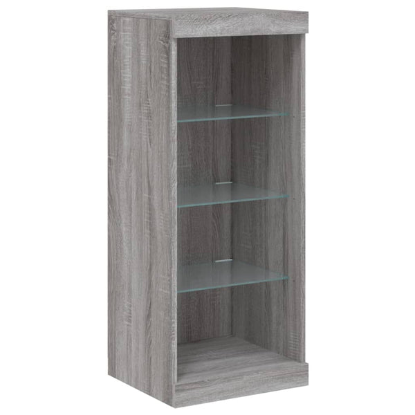 Graue Kommoden mit LED-Beleuchtung Govorel 3 St. (Sonoma Holz)