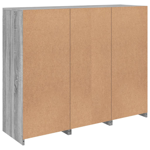 Graue Kommoden mit LED-Beleuchtung Govorel 3 St. (Sonoma Holz)