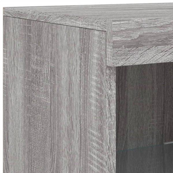 Graue Kommoden mit LED-Beleuchtung Govorel 3 St. (Sonoma Holz)