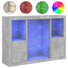Betongraue Sideboards mit LED-Beleuchtung Taisea 3 St. (Holz)