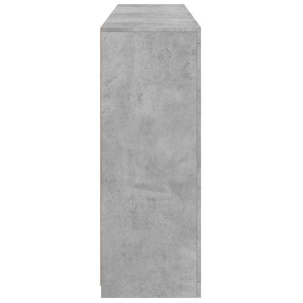 Betongraue Sideboards mit LED-Beleuchtung Taisea 3 St. (Holz)