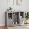 Graues Sideboard mit LED-Beleuchtung Taisea 3 Stück (Sonoma Holz)
