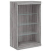 Graues Sideboard mit LED-Beleuchtung Taisea 3 Stück (Sonoma Holz)