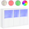 Weißes Sideboard mit LED-Beleuchtung Dumitrea 162x37x100cm