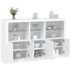 Weißes Sideboard mit LED-Beleuchtung Dumitrea 162x37x100cm