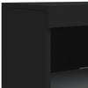 Schwarze Kommode mit LED-Beleuchtung Dumitrean 162x37x100cm