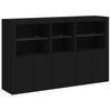 Schwarze Kommode mit LED-Beleuchtung Dumitrean 162x37x100cm