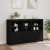 Schwarze Kommode mit LED-Beleuchtung Dumitrean 162x37x100cm