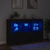 Schwarze Kommode mit LED-Beleuchtung Dumitrean 162x37x100cm