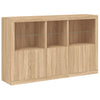 Sonoma-Eiche Sideboard mit LED-Beleuchtung Dumitrean 162x37x100cm