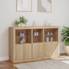 Sonoma-Eiche Sideboard mit LED-Beleuchtung Dumitrean 162x37x100cm