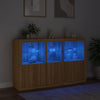 Sonoma-Eiche Sideboard mit LED-Beleuchtung Dumitrean 162x37x100cm