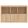 Sonoma-Eiche Sideboard mit LED-Beleuchtung Dumitrean 162x37x100cm