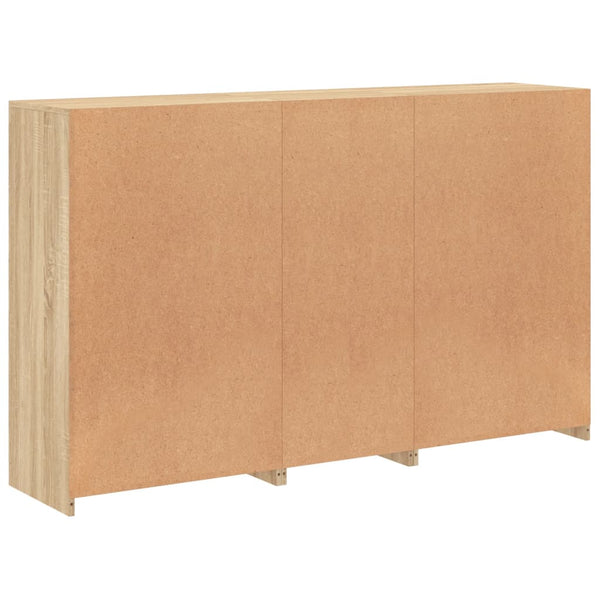 Sonoma-Eiche Sideboard mit LED-Beleuchtung Dumitrean 162x37x100cm