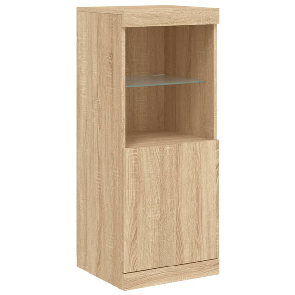 Sonoma-Eiche Sideboard mit LED-Beleuchtung Dumitrean 162x37x100cm