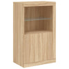 Sonoma-Eiche Sideboard mit LED-Beleuchtung Dumitrean 162x37x100cm
