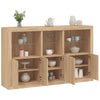 Sonoma-Eiche Sideboard mit LED-Beleuchtung Dumitrean 162x37x100cm